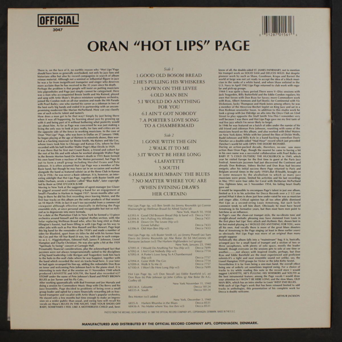 19338-1940 by HOT LIPS PAGE