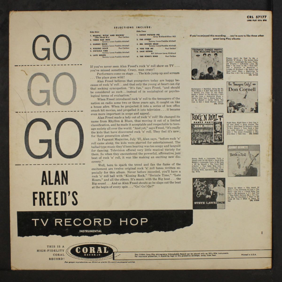 go go go, tv record hop by ALAN FREED