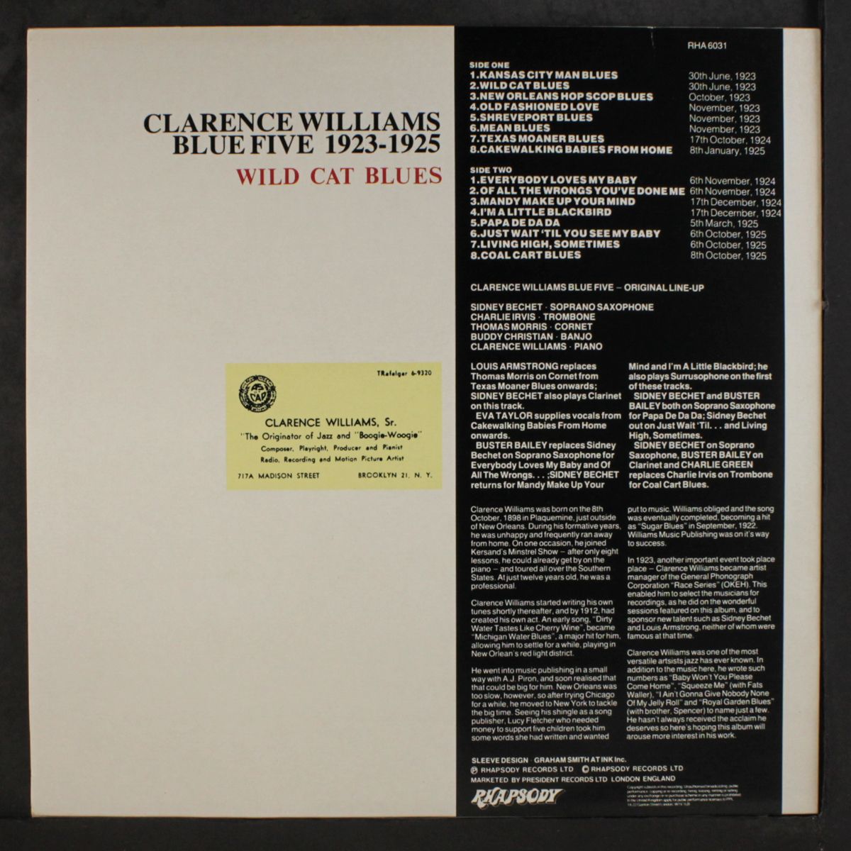 wild cat blues by CLARENCE WILLIAMS