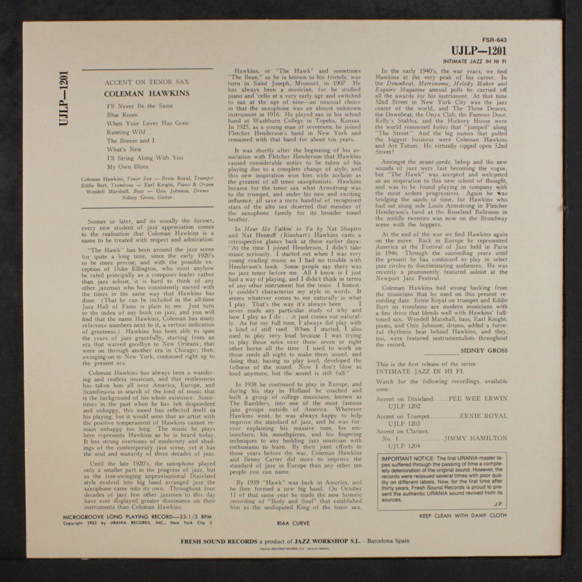 accent on tenor by COLEMAN HAWKINS