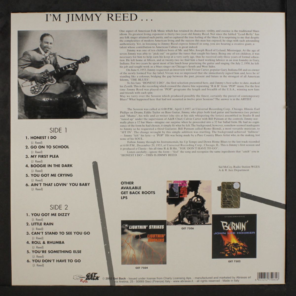 i'm jimmy reed by JIMMY REED