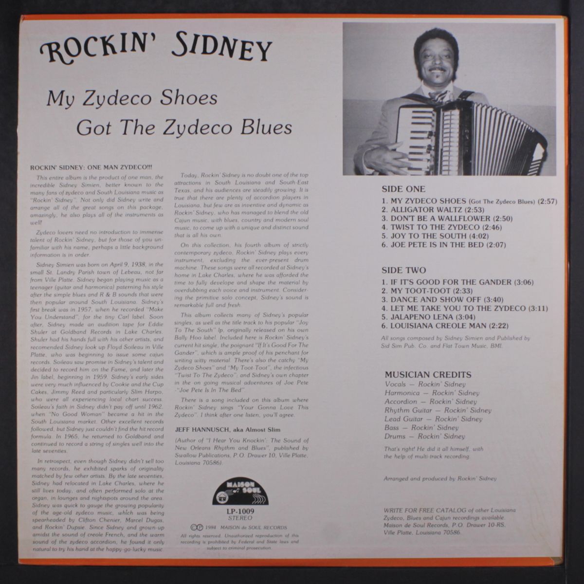 my zydeco shoes by ROCKIN' SIDNEY
