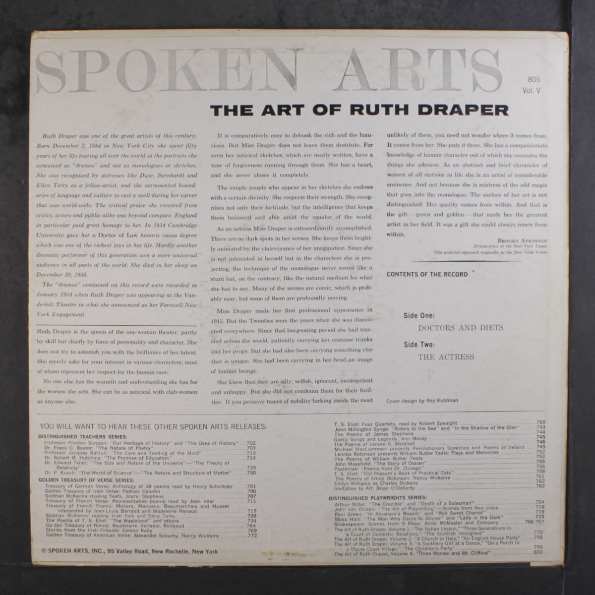the art of ruth draper vol. v by RUTH DRAPER