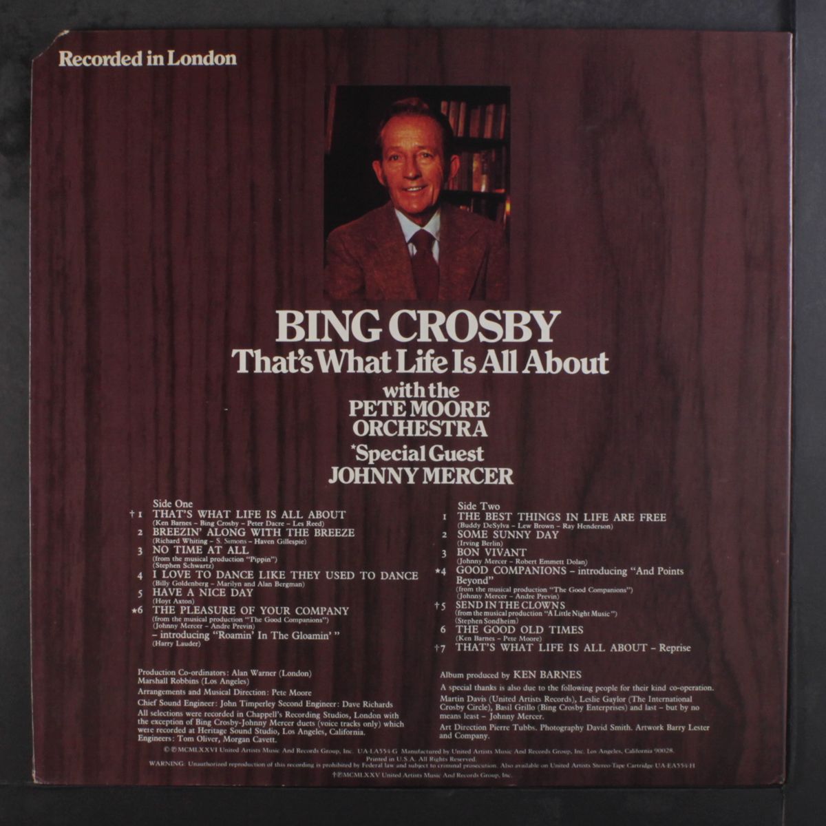 that's what life is all about by BING CROSBY