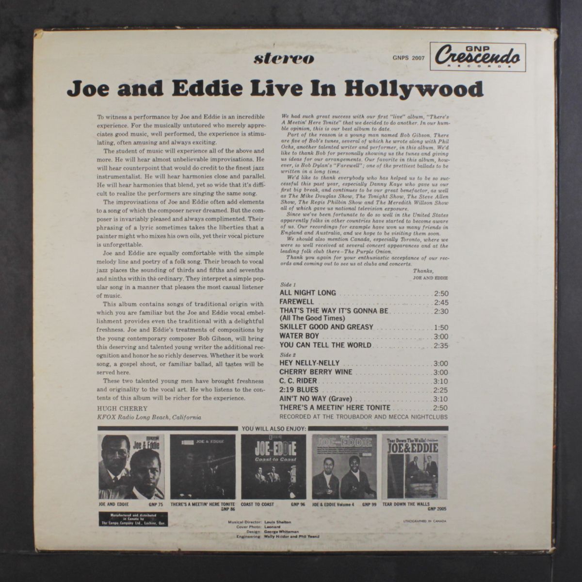 live in hollywood by JOE & EDDIE