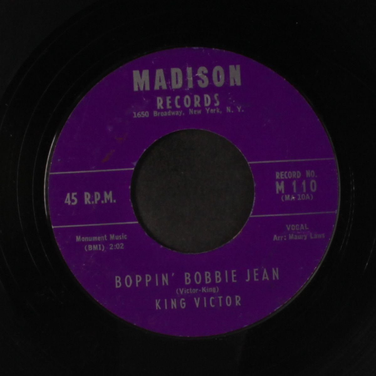 boppin' bobbie jean / bohemian baby by KING VICTOR