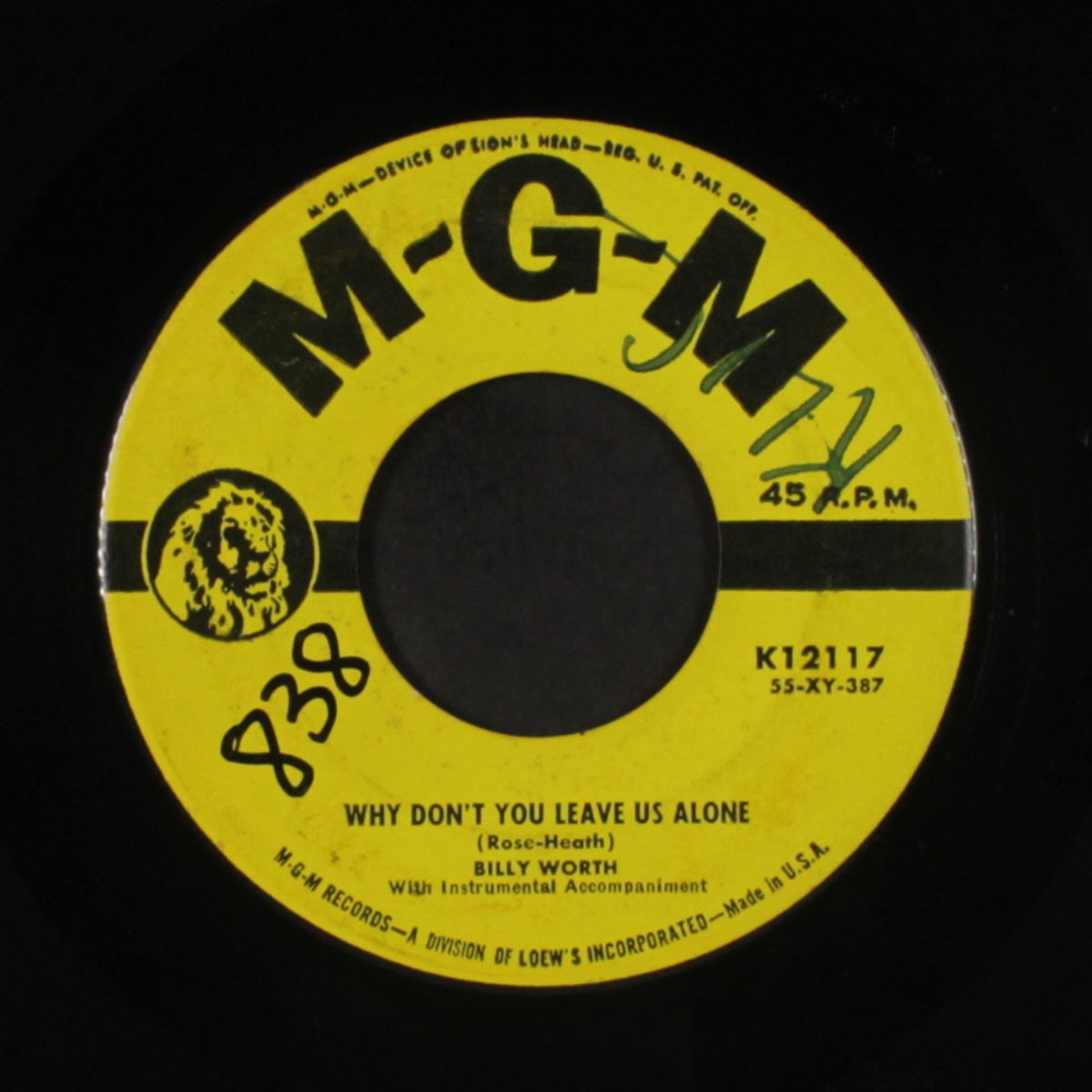 honey, don't you miss me by BILLY WORTH