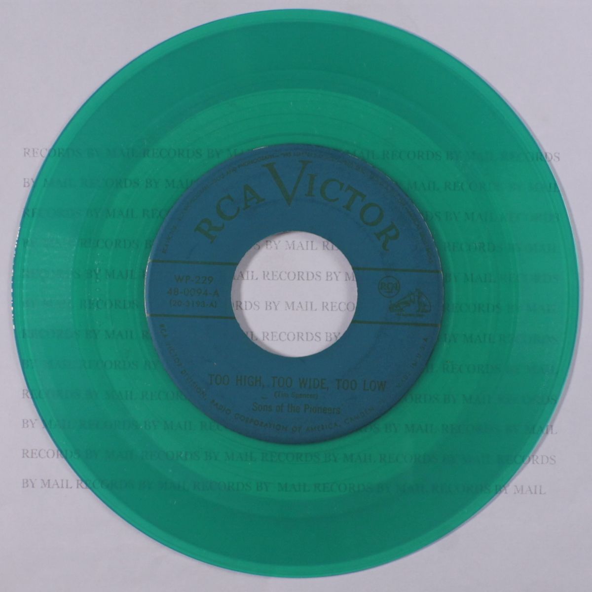 too high, too wide, too low / rounded up in glory by SONS OF THE PIONEERS