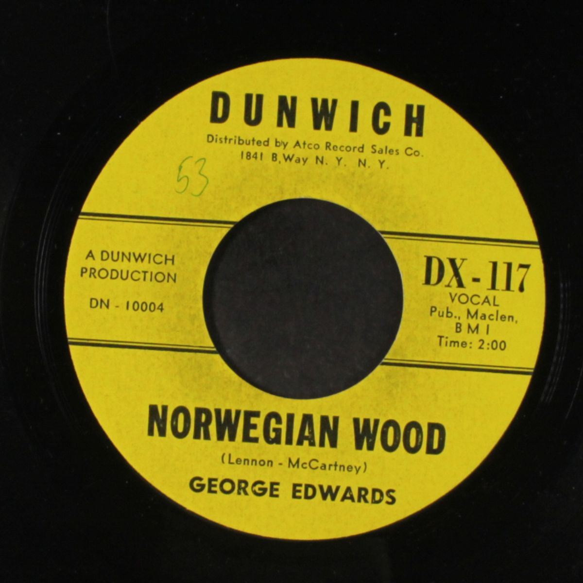norwegian wood / never mind, i'm freezing by GEORGE EDWARDS