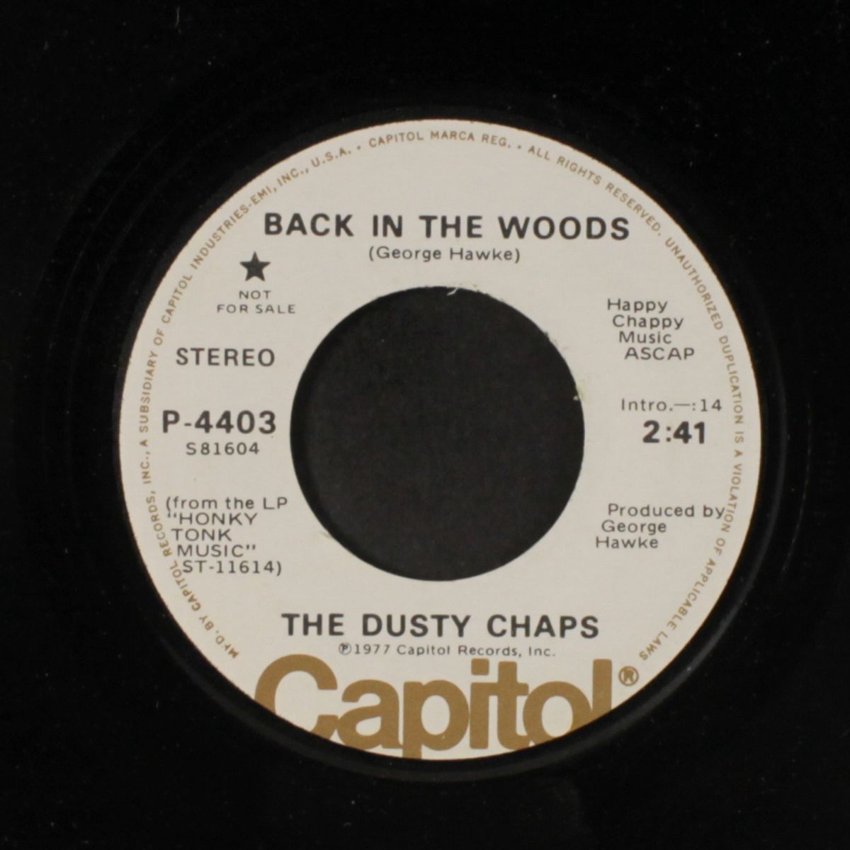back in the woods / juke joint daddy by DUSTY CHAPS