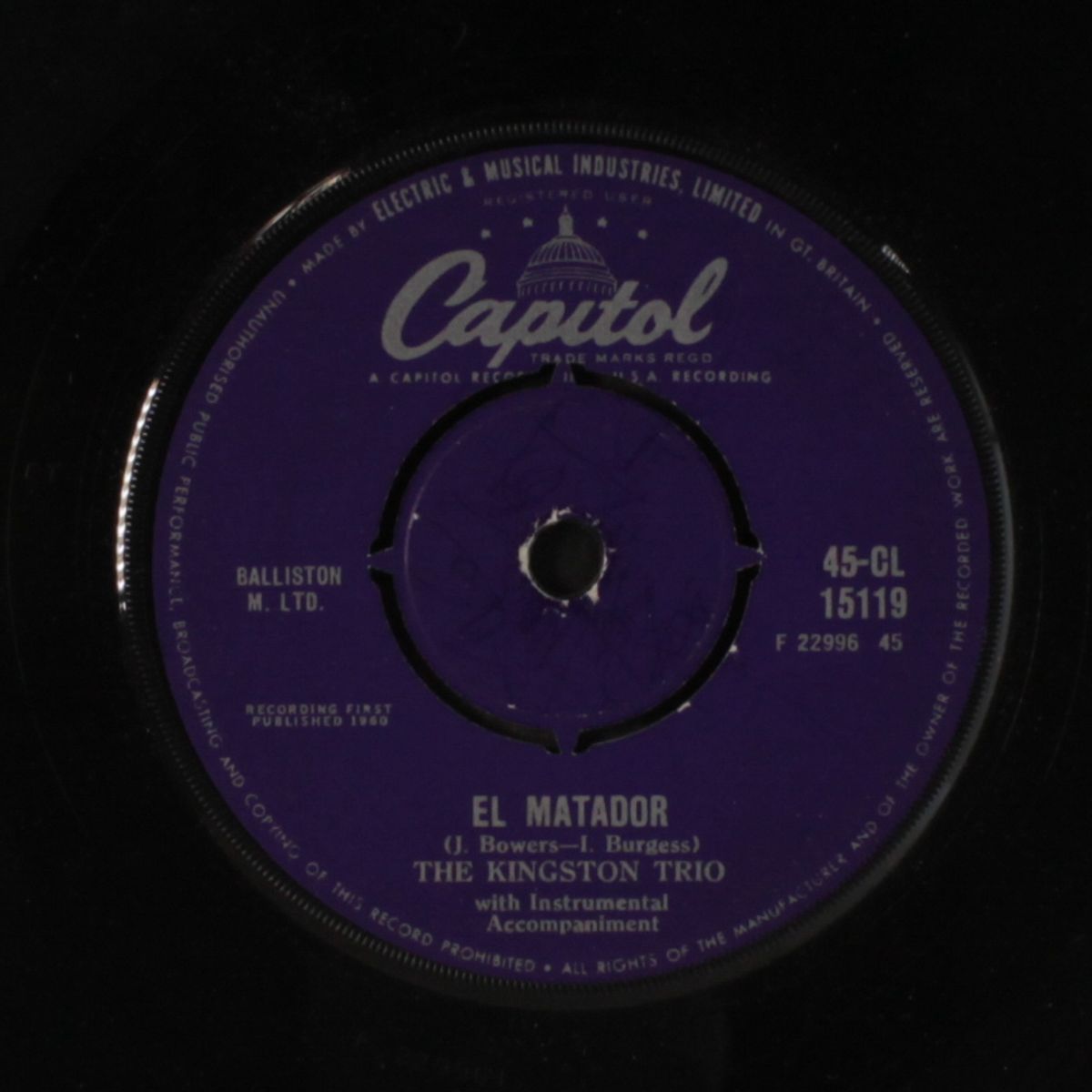 el matador / home from the hill by KINGSTON TRO