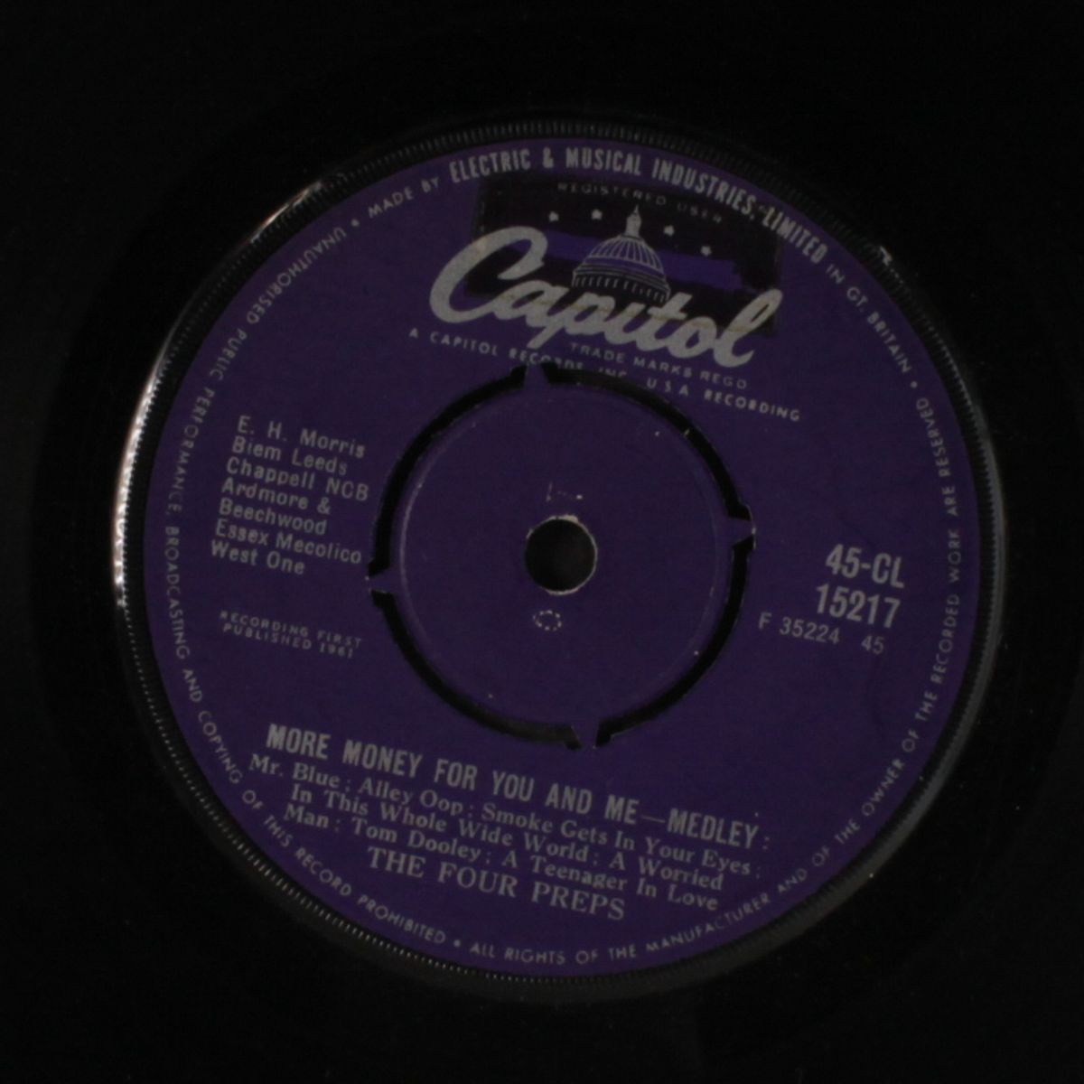 more money for you and me- medley / swing down chariot by FOUR PREPS
