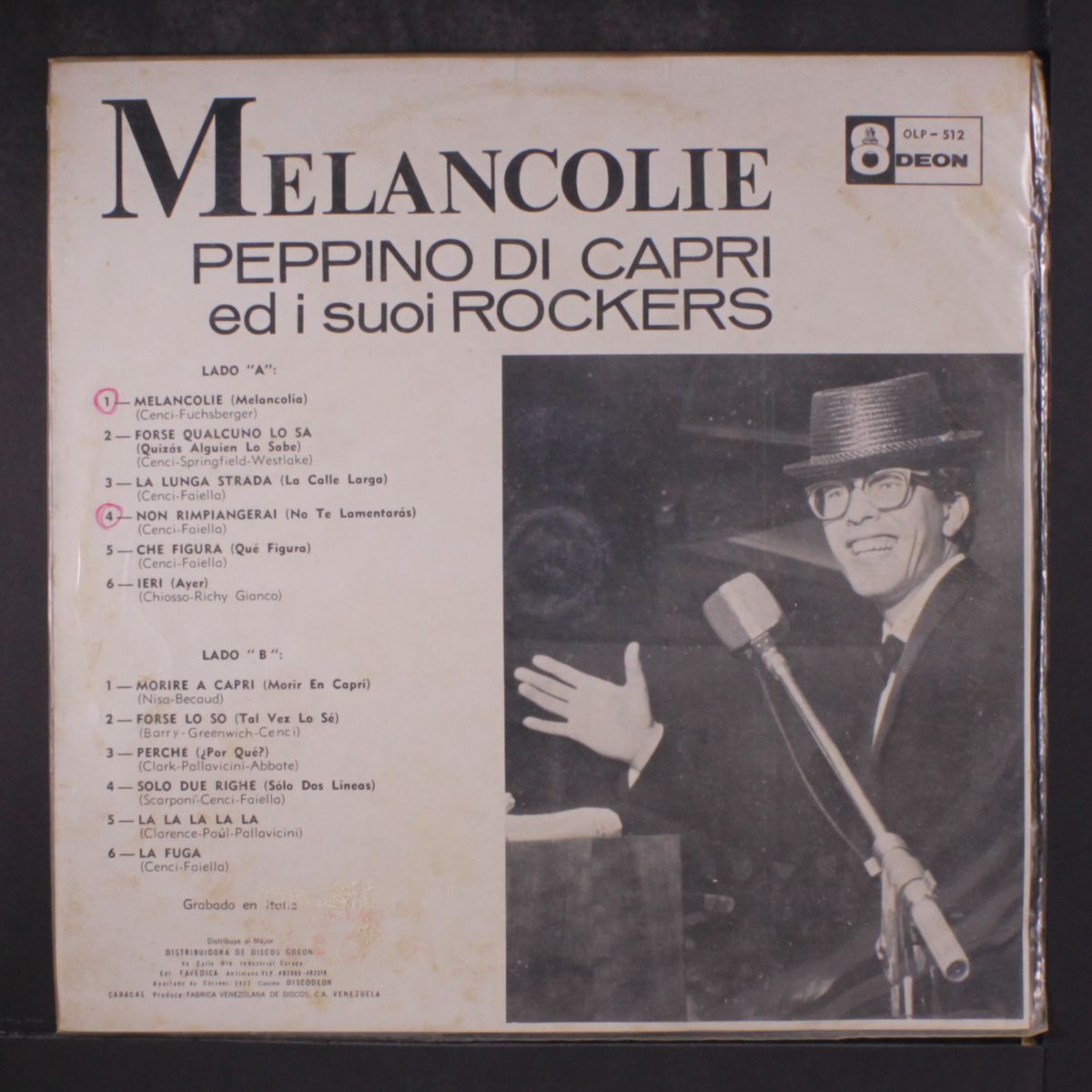 melancolie by PEPPINO DI CAPRI E I SUOI ROCKERS