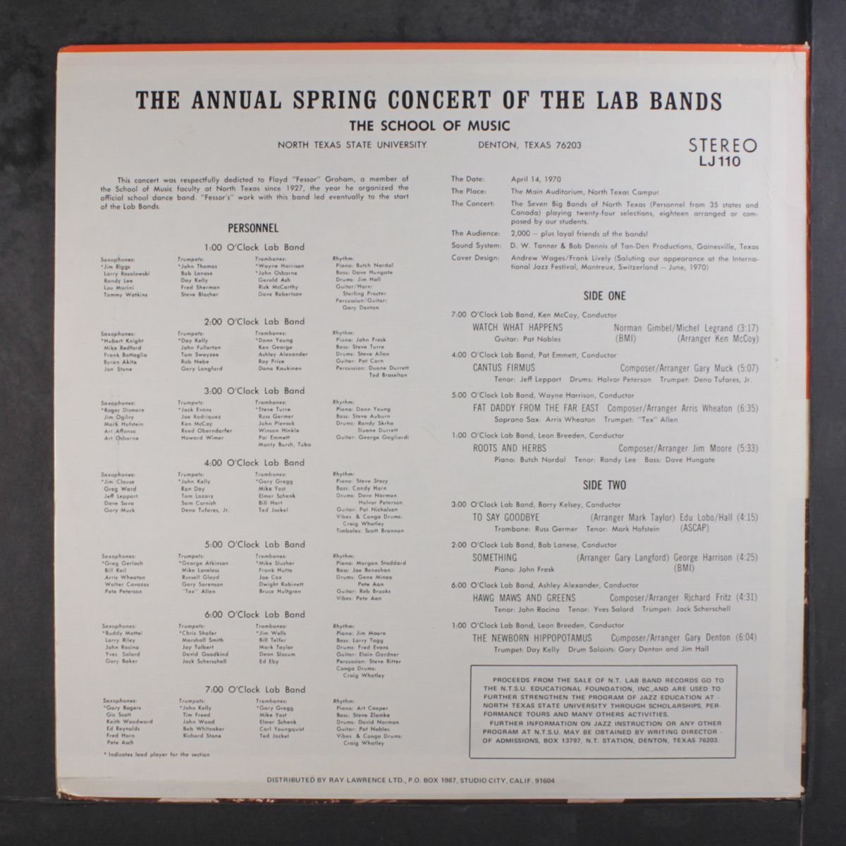 spring '70 big band concert by VARIOUS