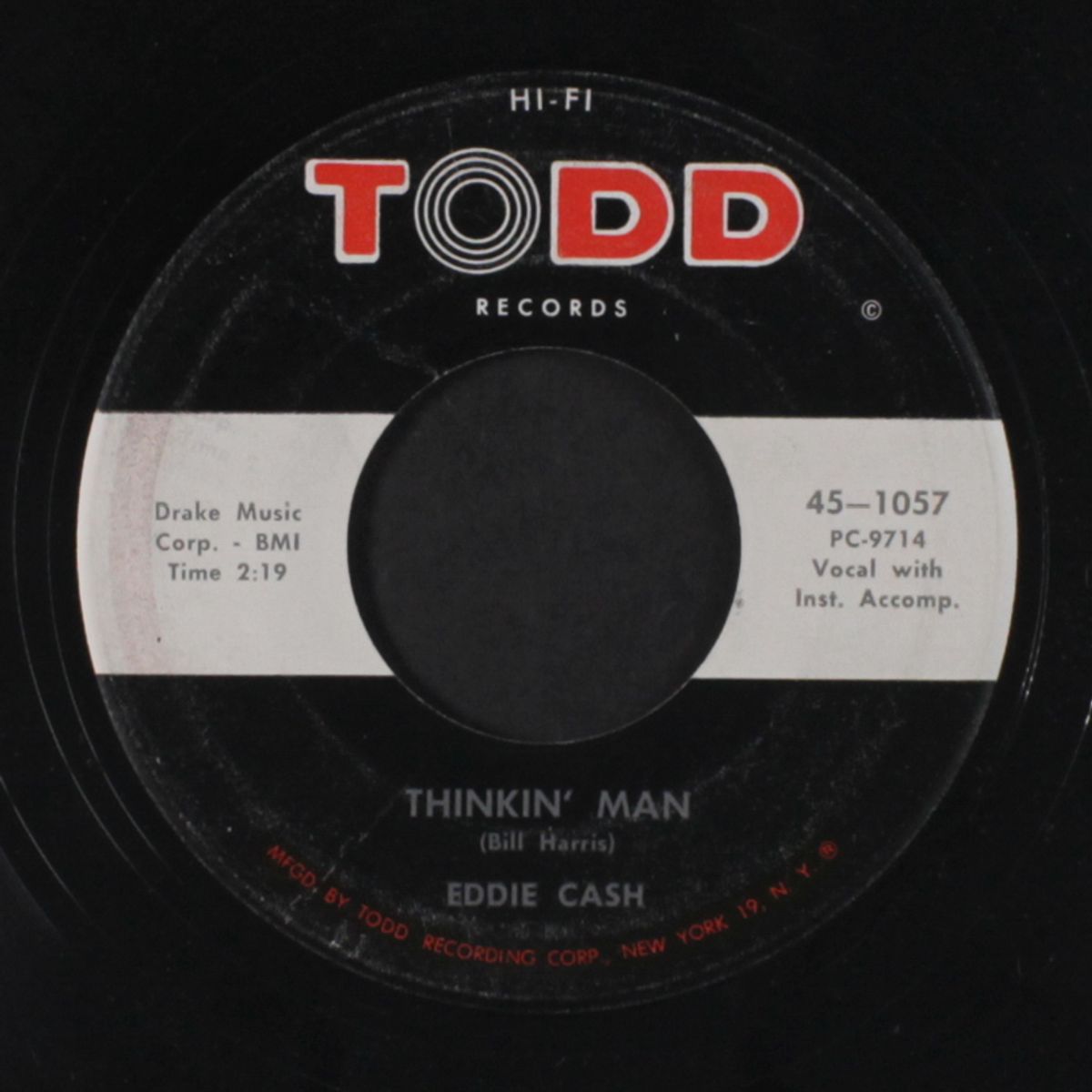 thinkin' man / livin' lovin' temptation by EDDIE CASH
