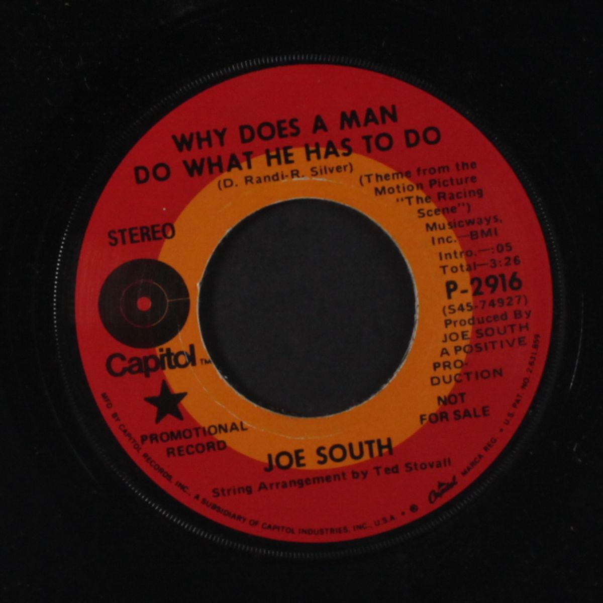 why does a man do what he has to do / be a believer by JOE SOUTH