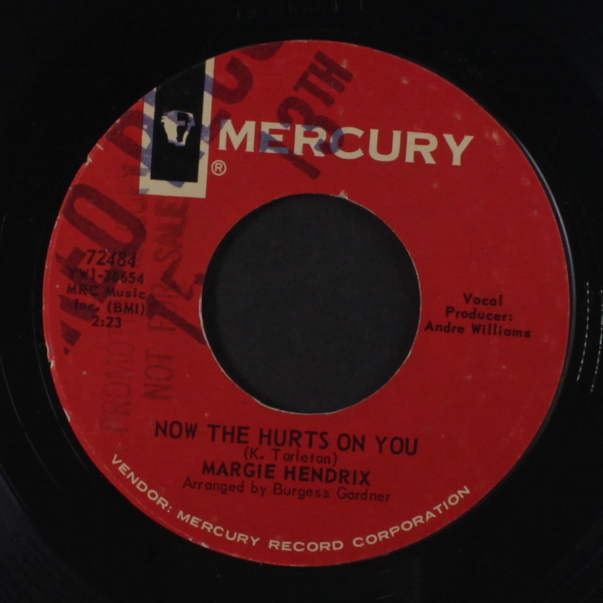 now the hurt's on you / i found my love by MARGIE HENDRIX