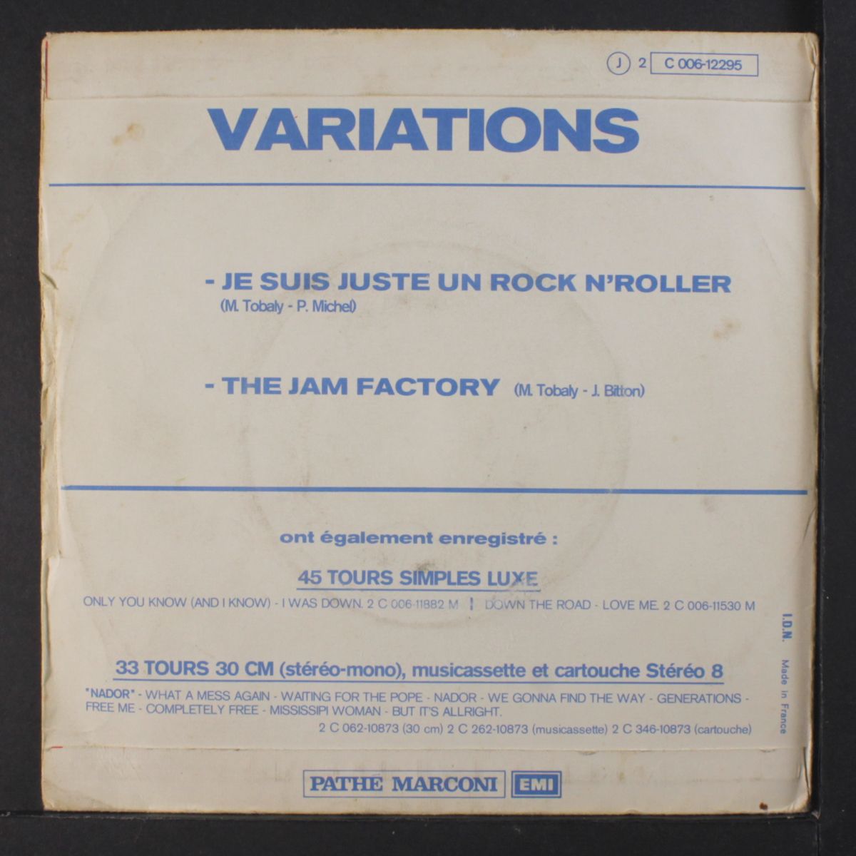 je suis juste un rock n' roller by VARIATIONS