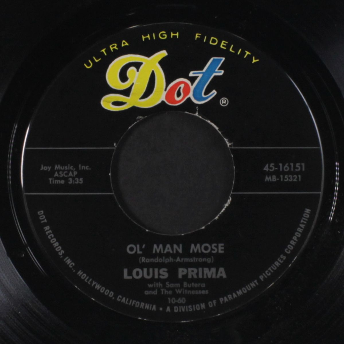 ol' man mose / wonderland by night by LOUIS PRIMA