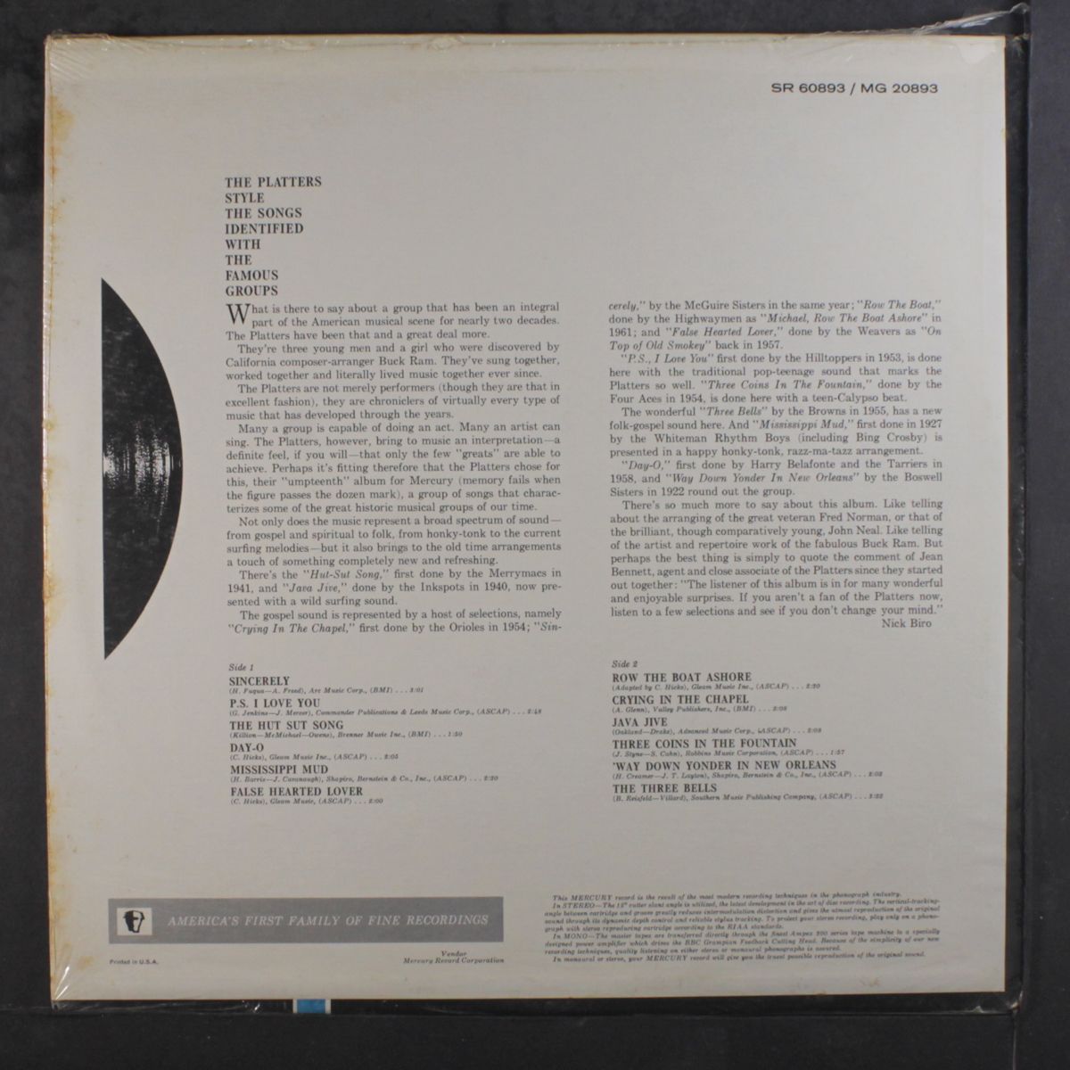 encore of golden hits of the groups by PLATTERS