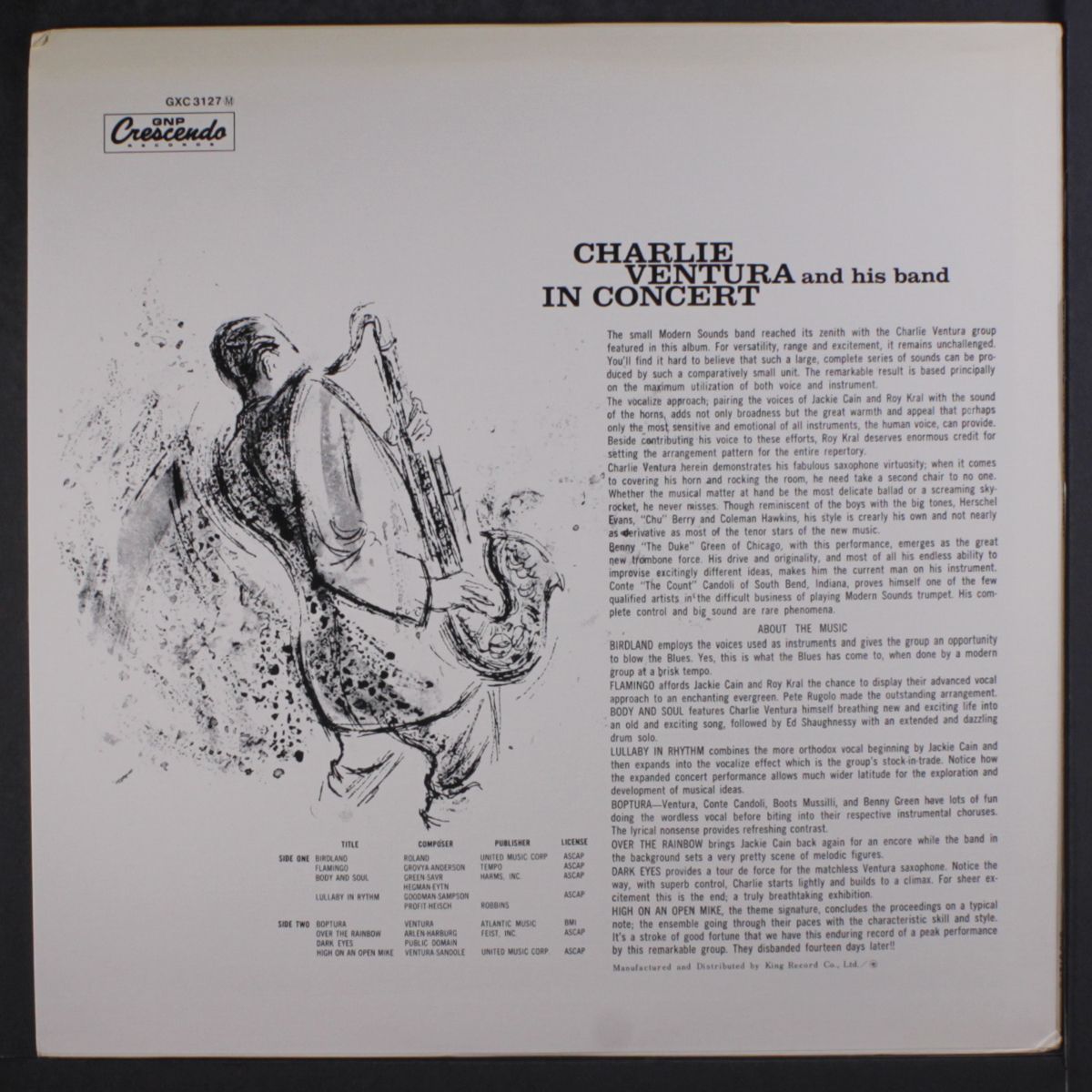 charlie ventura and his band in concert by CHARLIE VENTURA