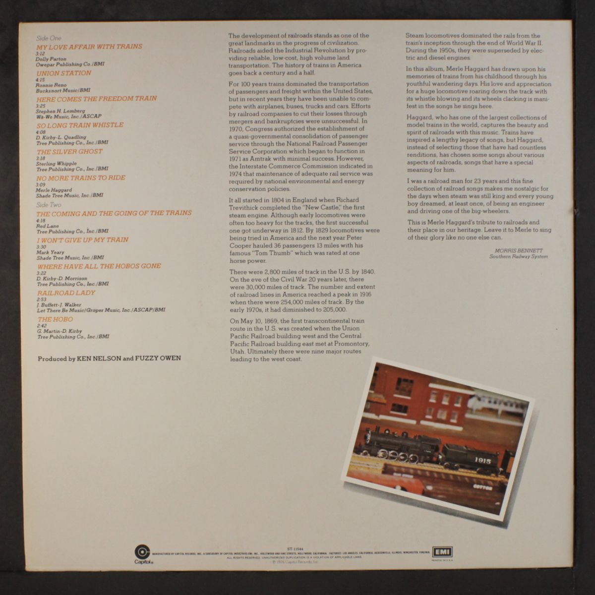 my love affair with trains by MERLE HAGGARD