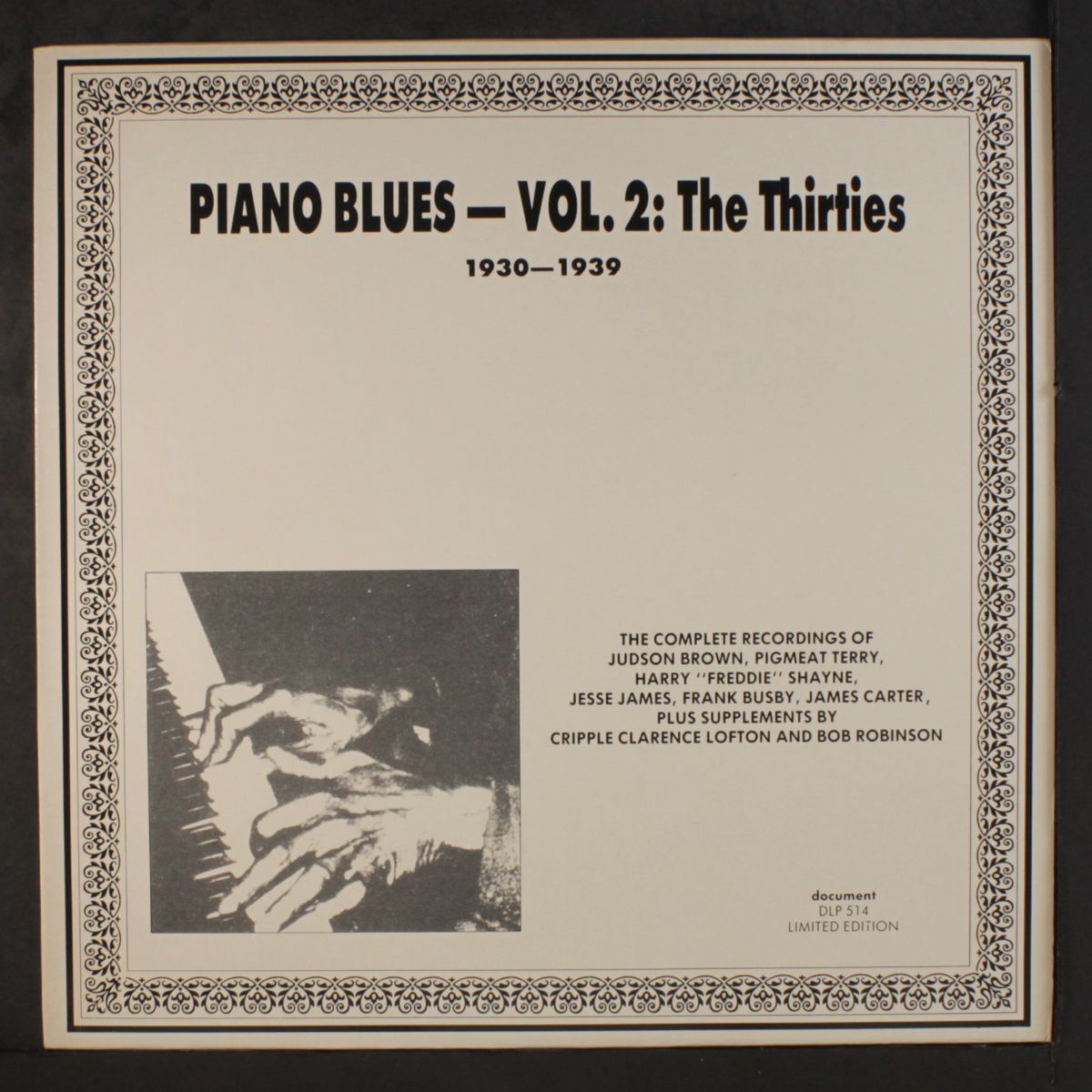 piano blues, vol. 2; the thirties by VARIOUS