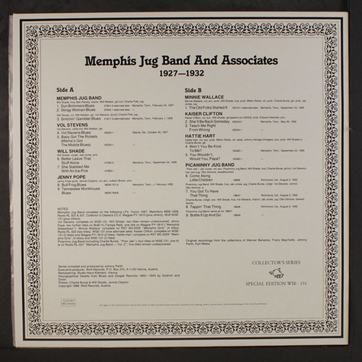 1927-1932 by MEMPHIS JUG BAND