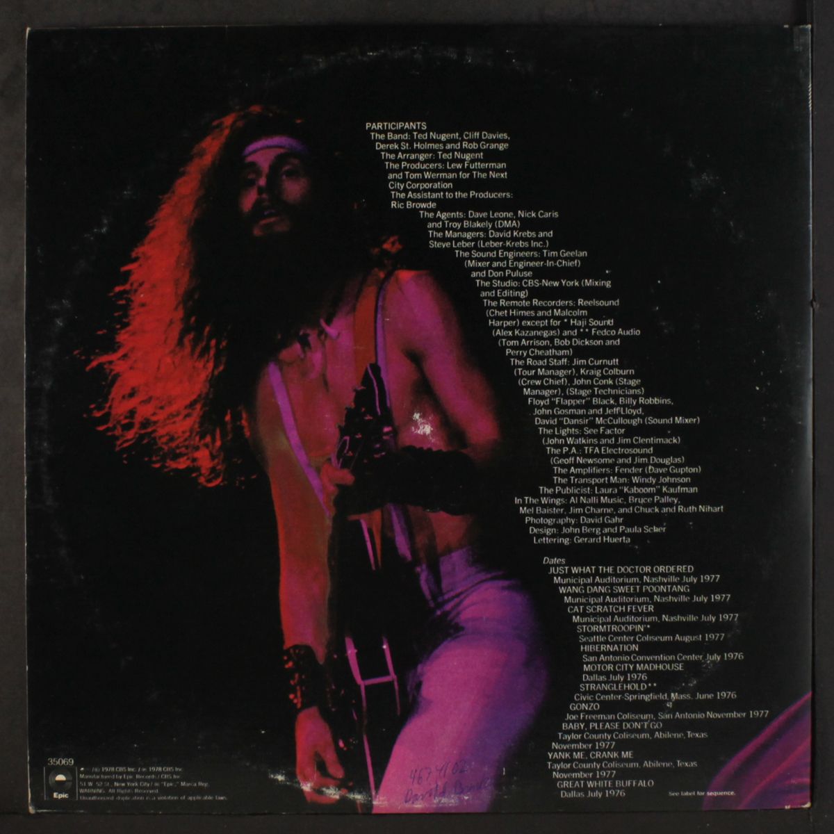 double live gonzo! by TED NUGENT