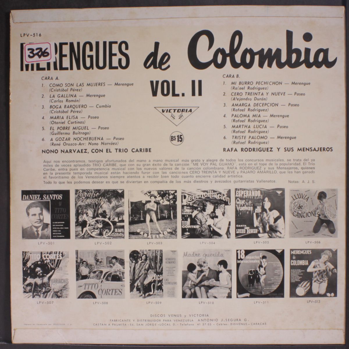 merengues de colombia, vol. 2 by NONO NARVAEZ / RAFA RODRIGUEZ