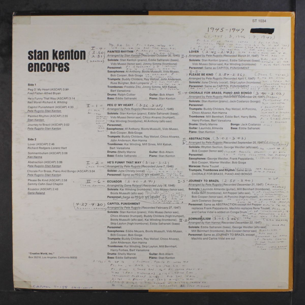 stan kenton encores by STAN KENTON