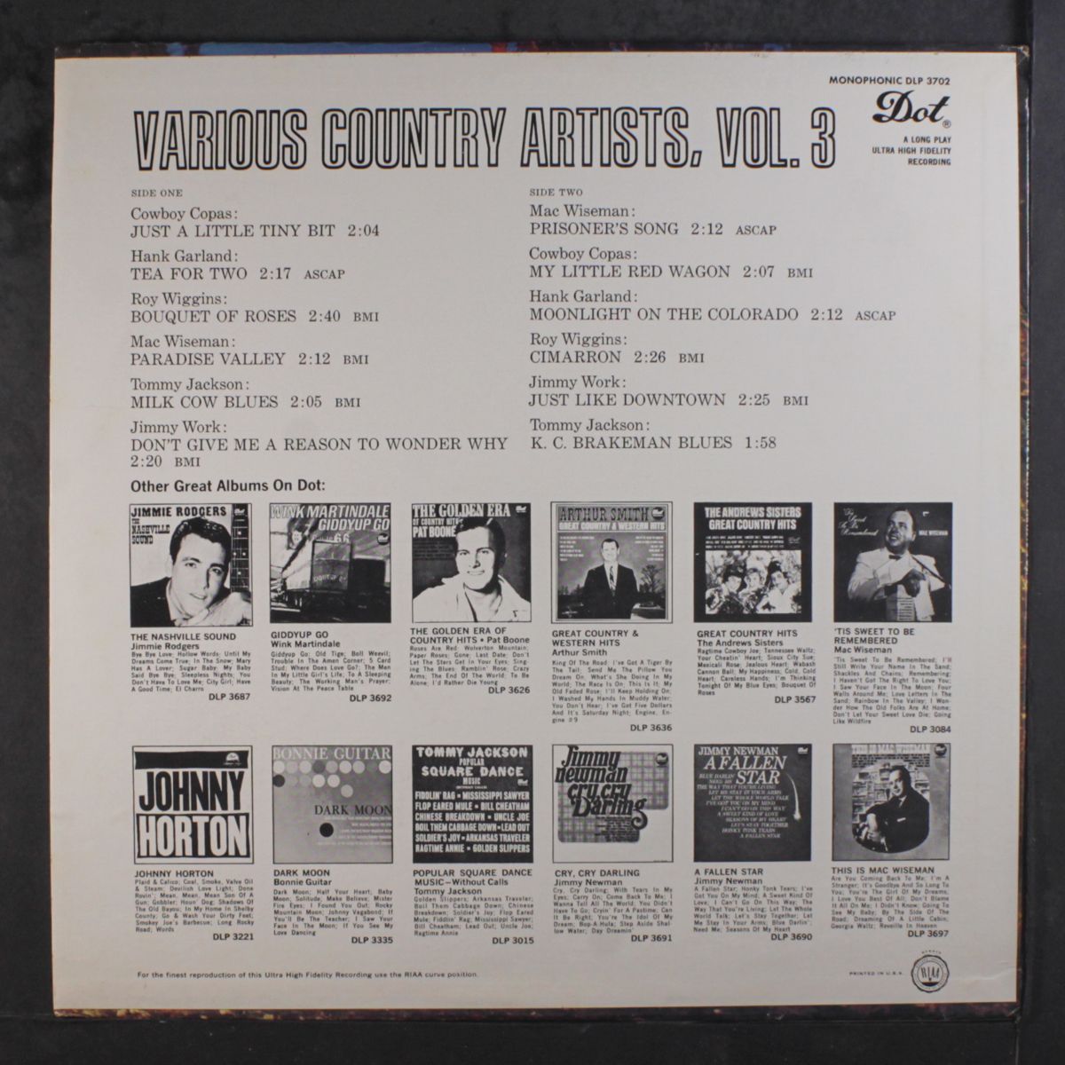 various country artists, vol. 3 by VARIOUS