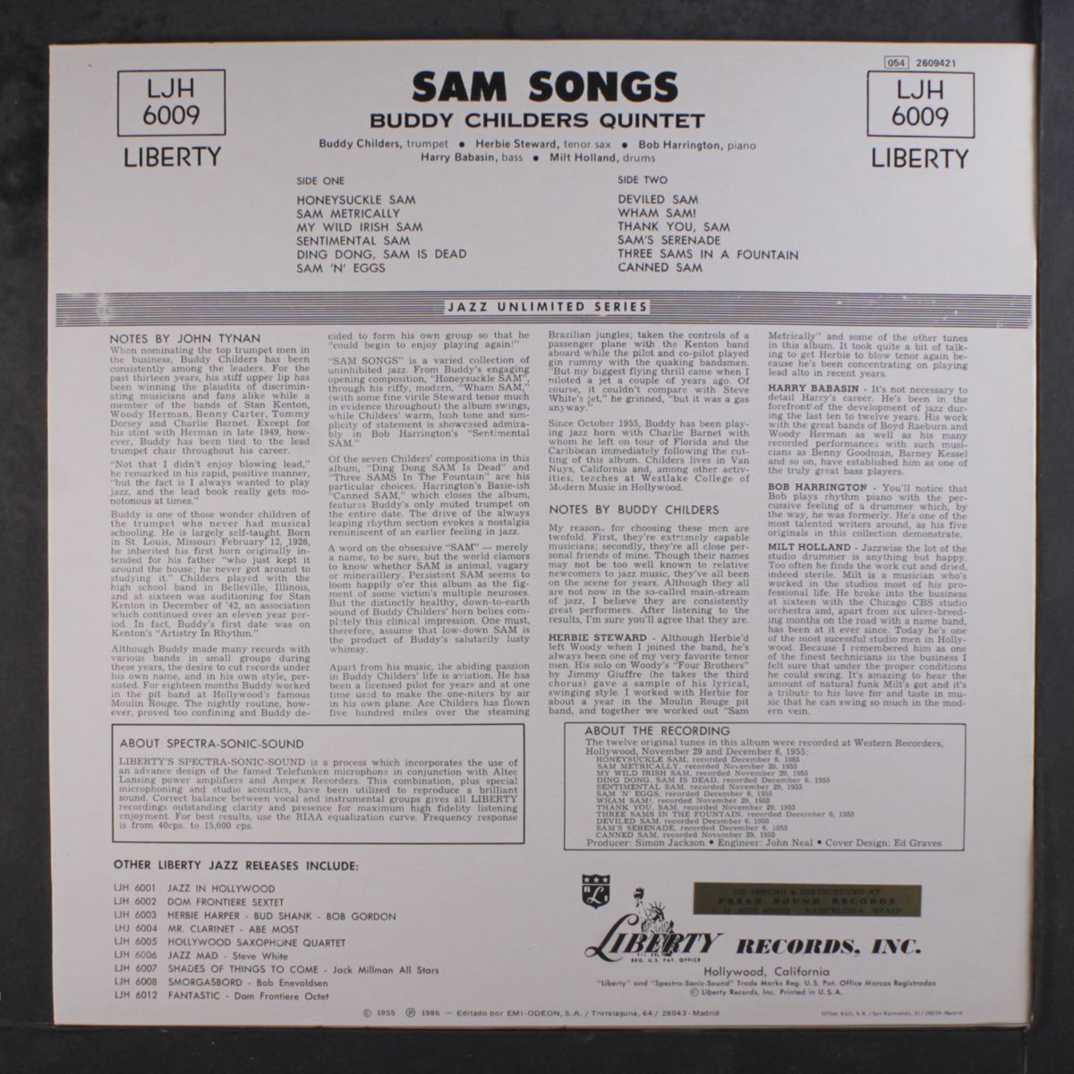 sam songs by BUDDY CHILDERS