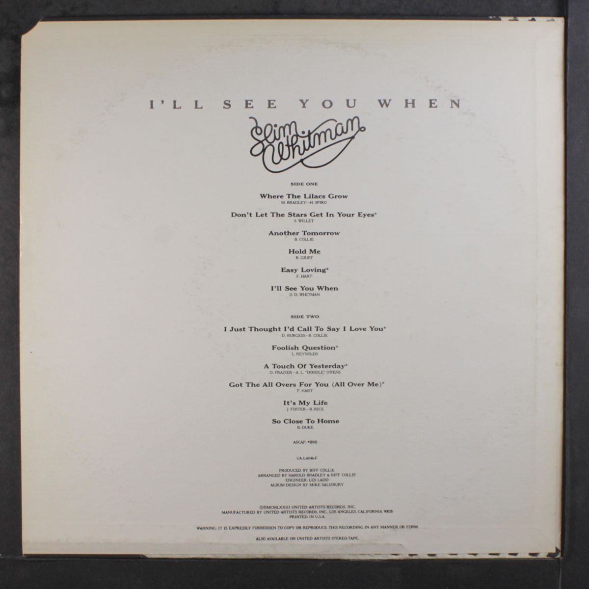 i'll see you when by SLIM WHITMAN