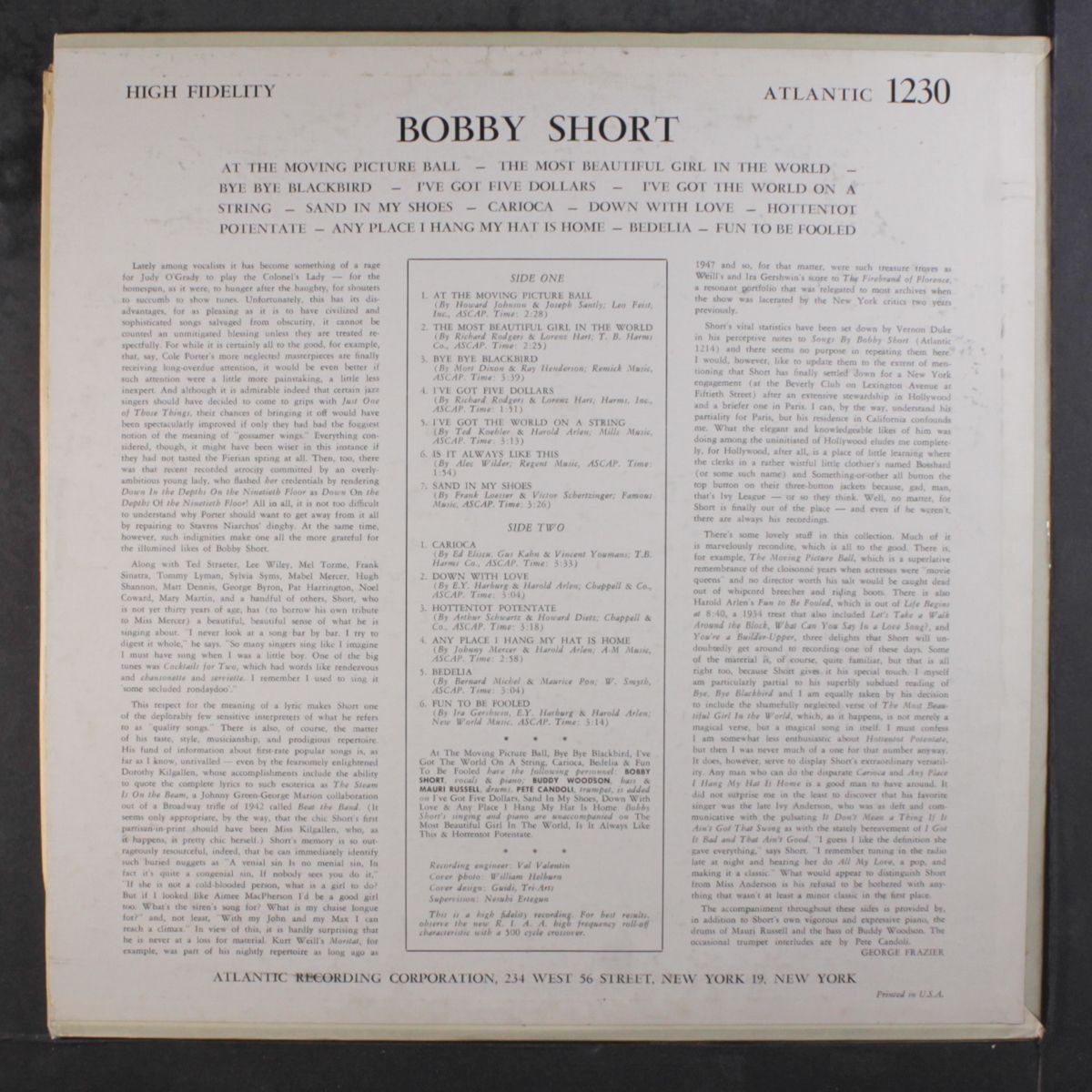 bobby short by BOBBY SHORT