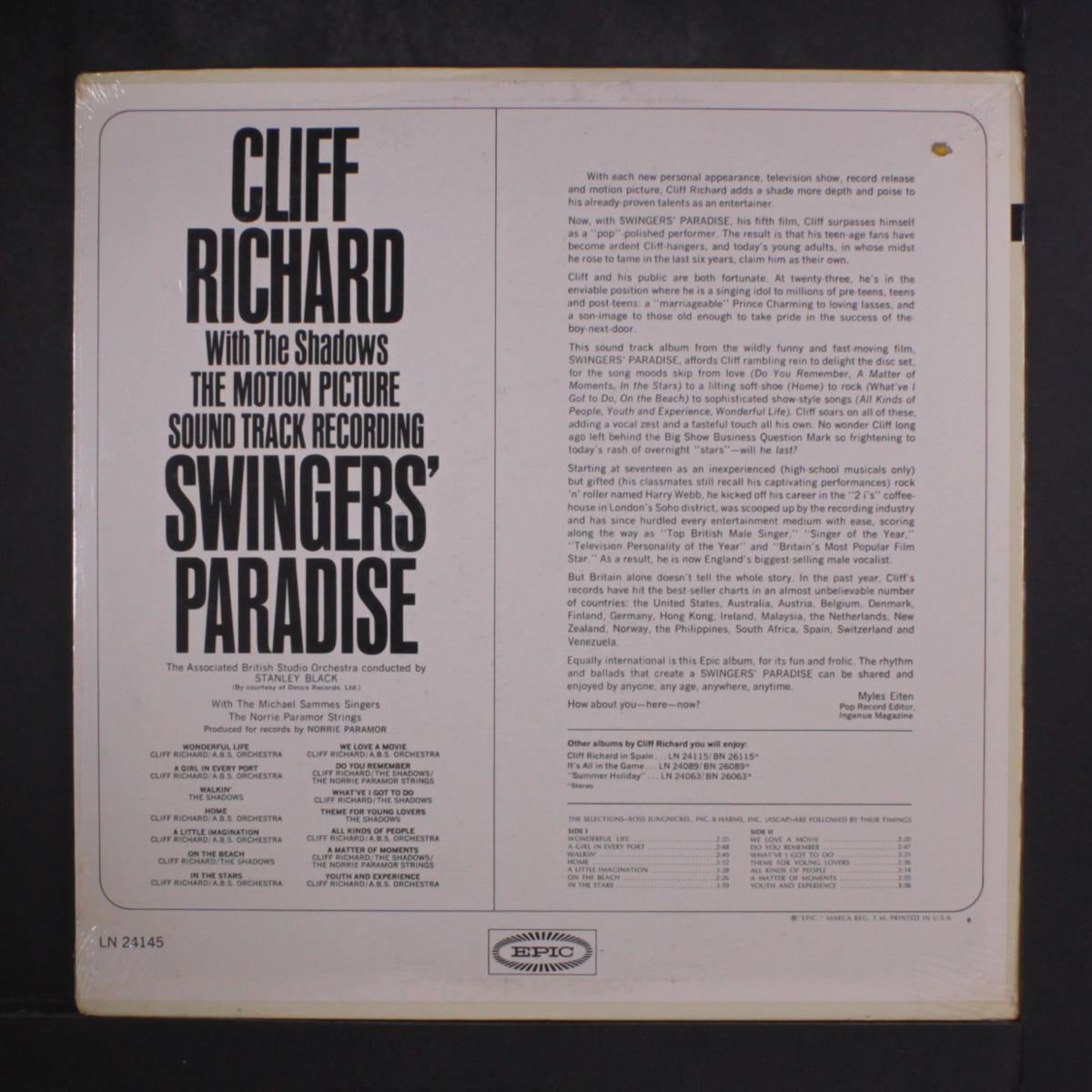 swinger's paradise soundtrack by CLIFF RICHARD