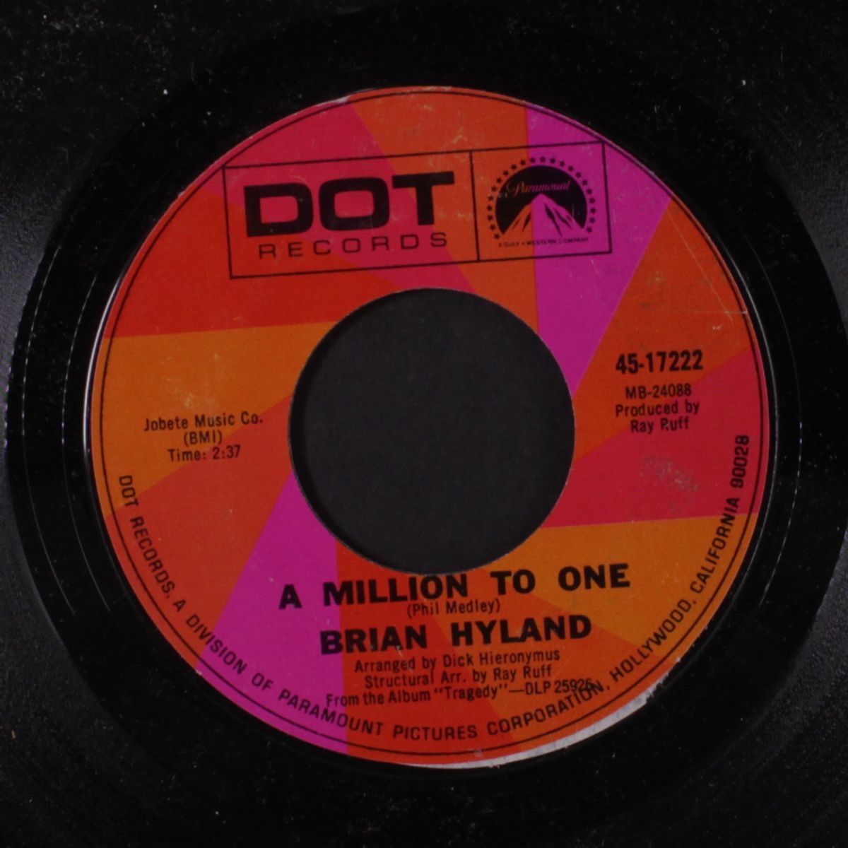 a million to one / it could all begin again by BRIAN HYLAND