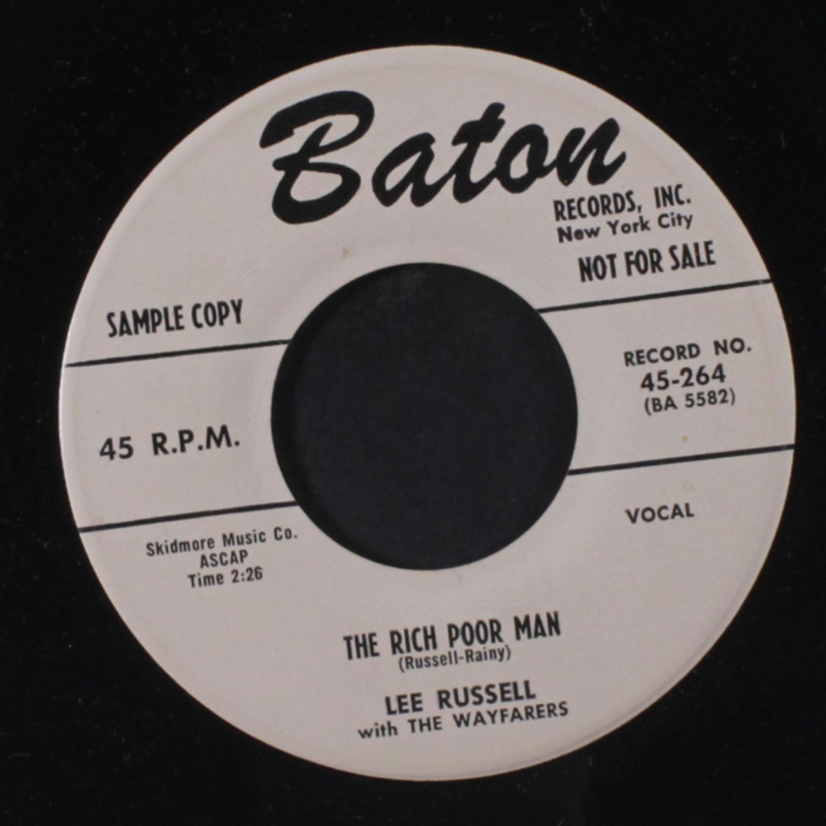 the rich poor man / that's how he watches over me by LEE RUSSELL