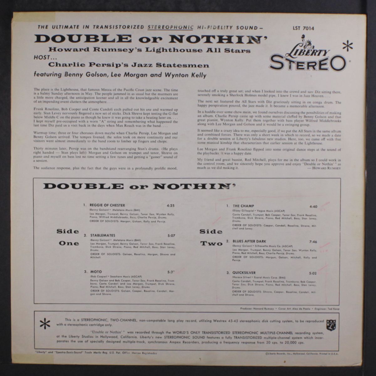 double or nothin' by HOWARD RUMSEY'S LIGHTHOUSE ALL STARS