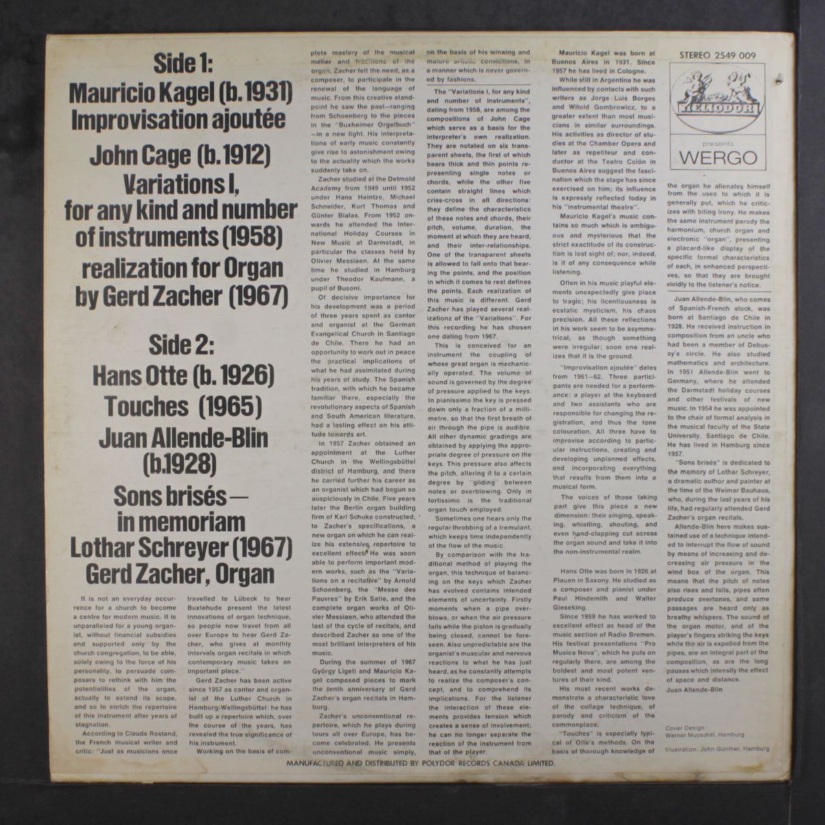 modern works for organ by GERD ZACHER