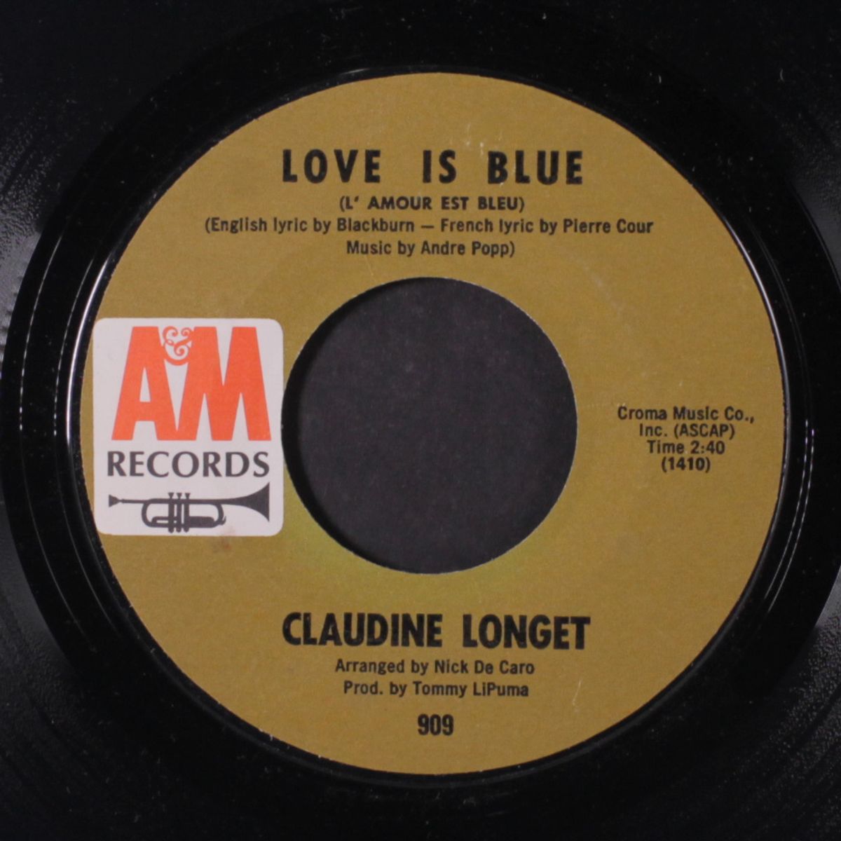 love is blue / think of rain by CLAUDINE LONGET