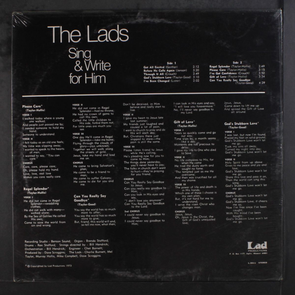 sing & write for him by LADS