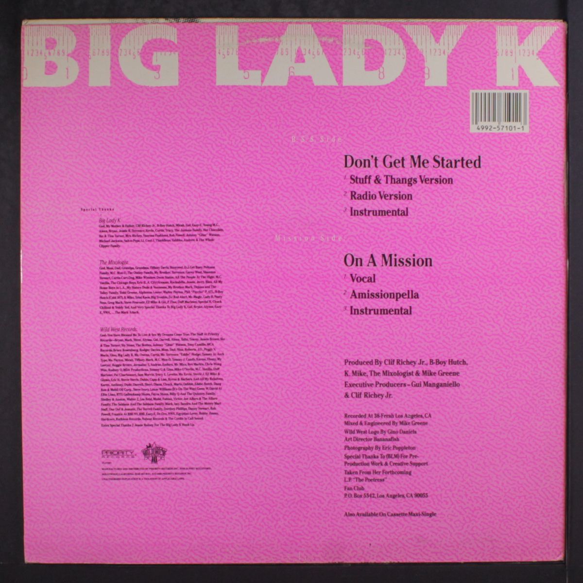 don't get me started/on a mission by BIG LADY K