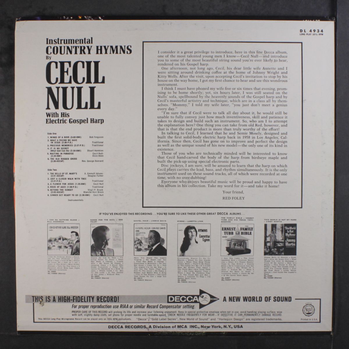 instrumental country hymns by CECIL NULL