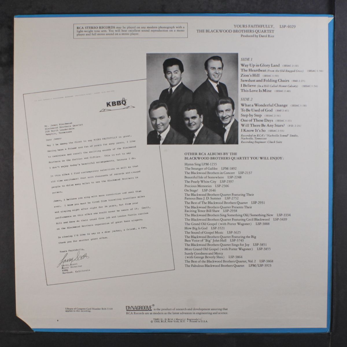 yours faithfully by BLACKWOOD BROTHERS