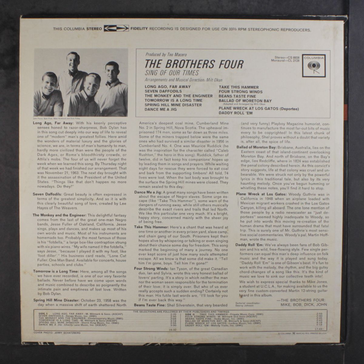 sing of our times by BROTHERS FOUR