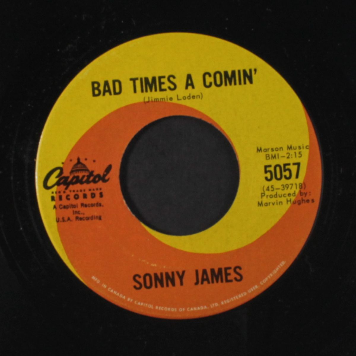 going throught the motions / bad times a comin' by SONNY JAMES