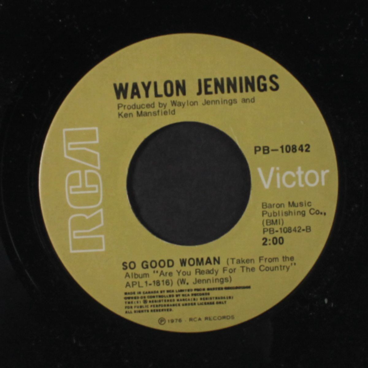 are you ready for country / so good woman by WAYLON JENNINGS