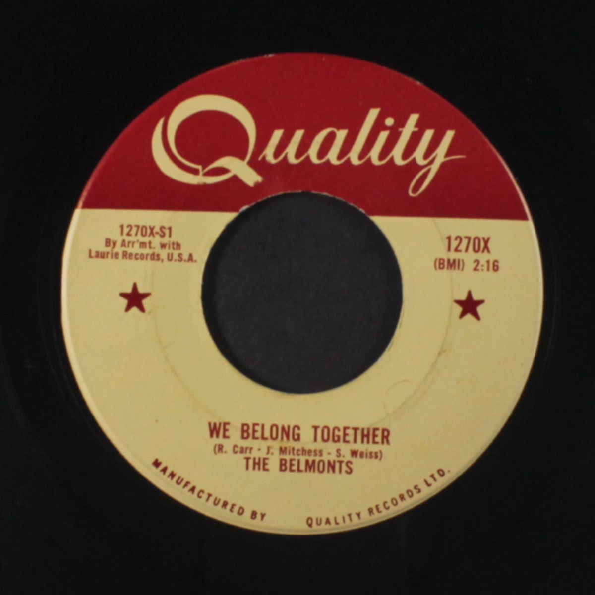 we belong together / such a long way by BELMONTS