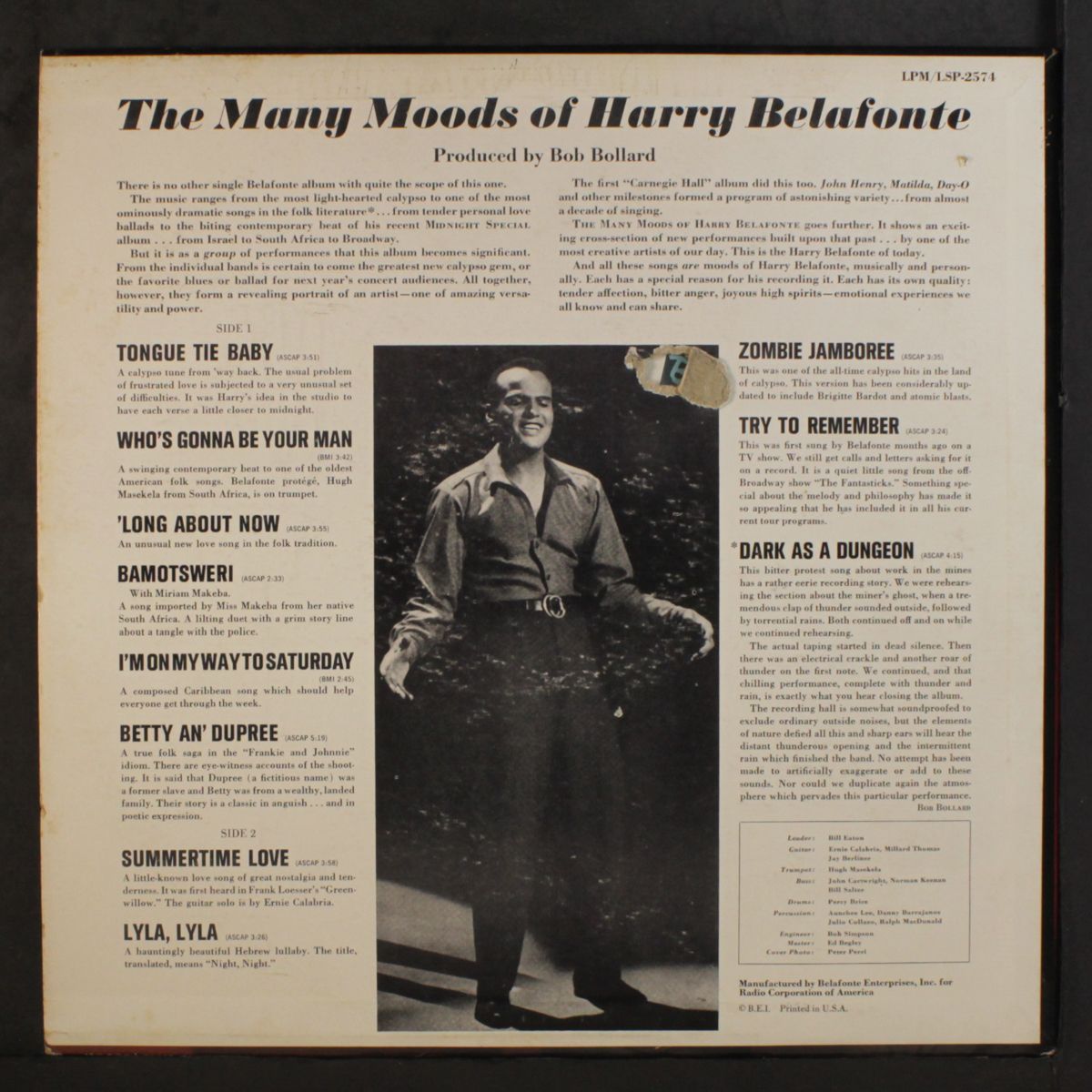 many moods of by HARRY BELAFONTE